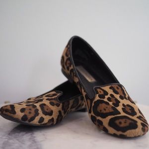 Steve Madden Leopard Print Smoking Slipper